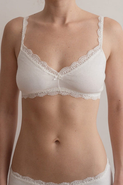 Lace Bra - White
