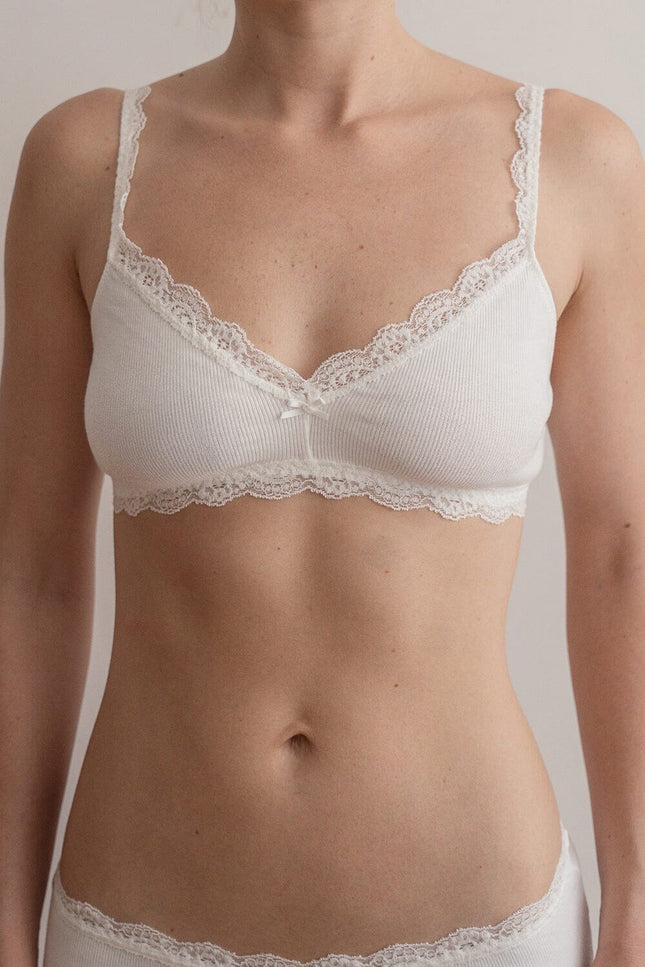 Lace Bra - White