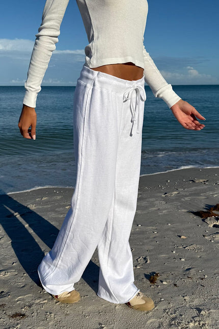 Hilary Pants - Heather White