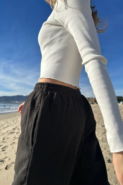 Anastasia Tie Sweatpants - Black