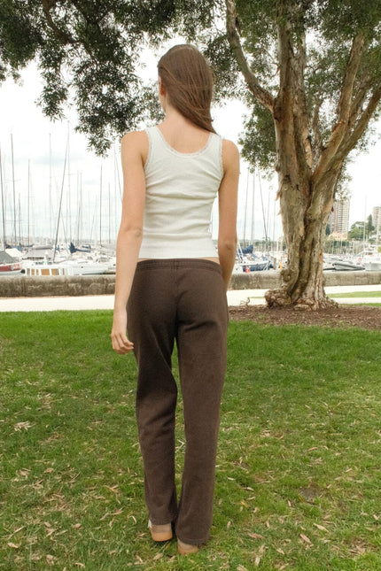 Anastasia Tie Sweatpants - Mocha