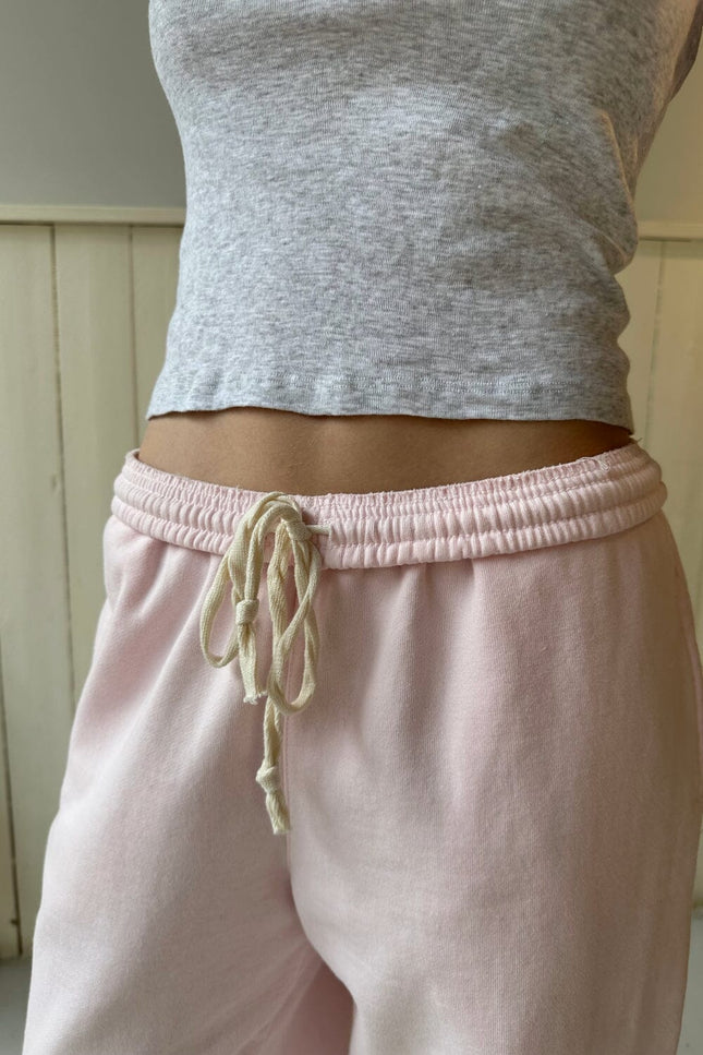 Anastasia Tie Sweatpants - Pastel Pink