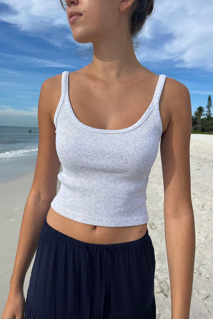 Beyonca Crop Tank - Natural White