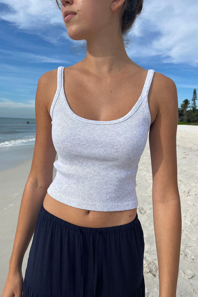 Beyonca Crop Tank - Natural White