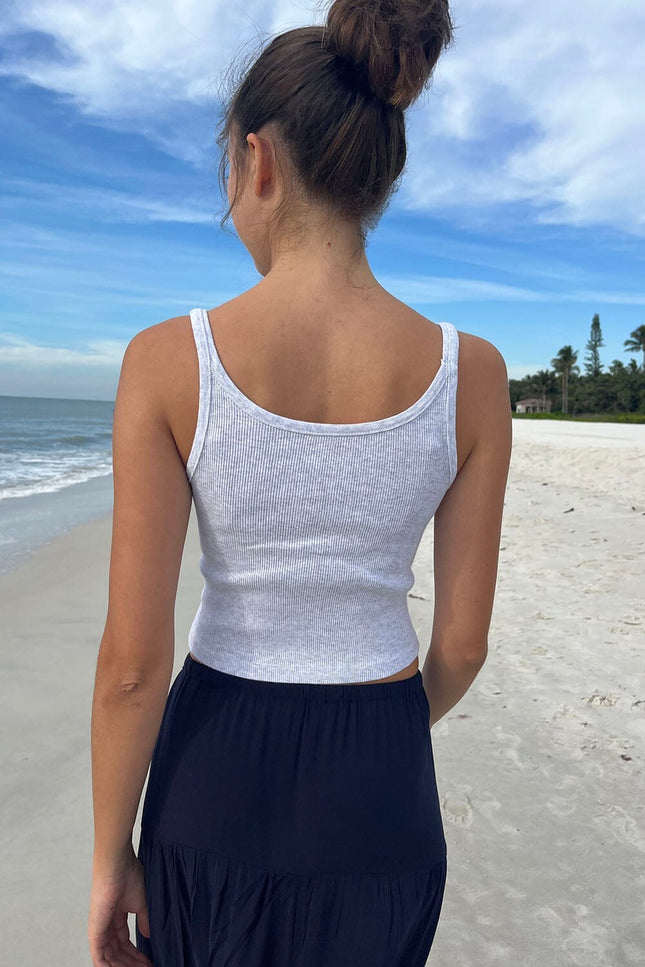 Beyonca Crop Tank - Natural White