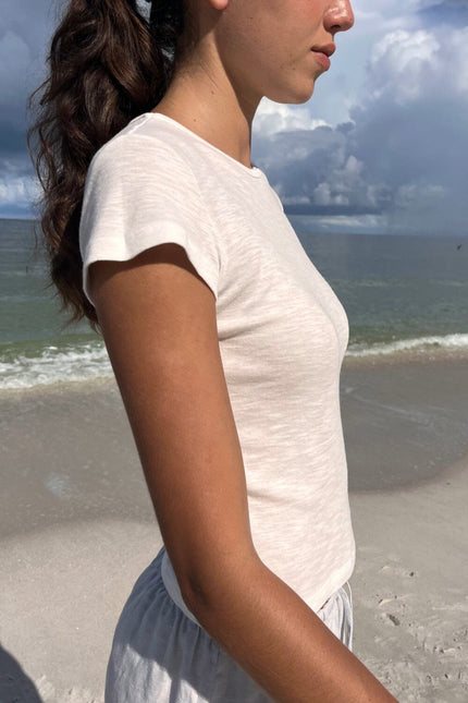 Hailie Basic Top - White
