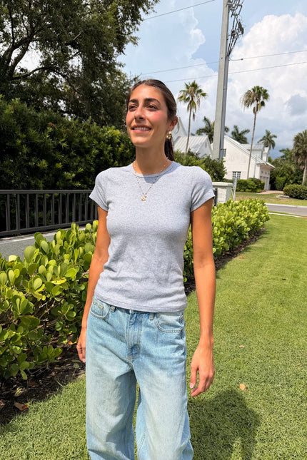Hailie Top - Light Heather Grey