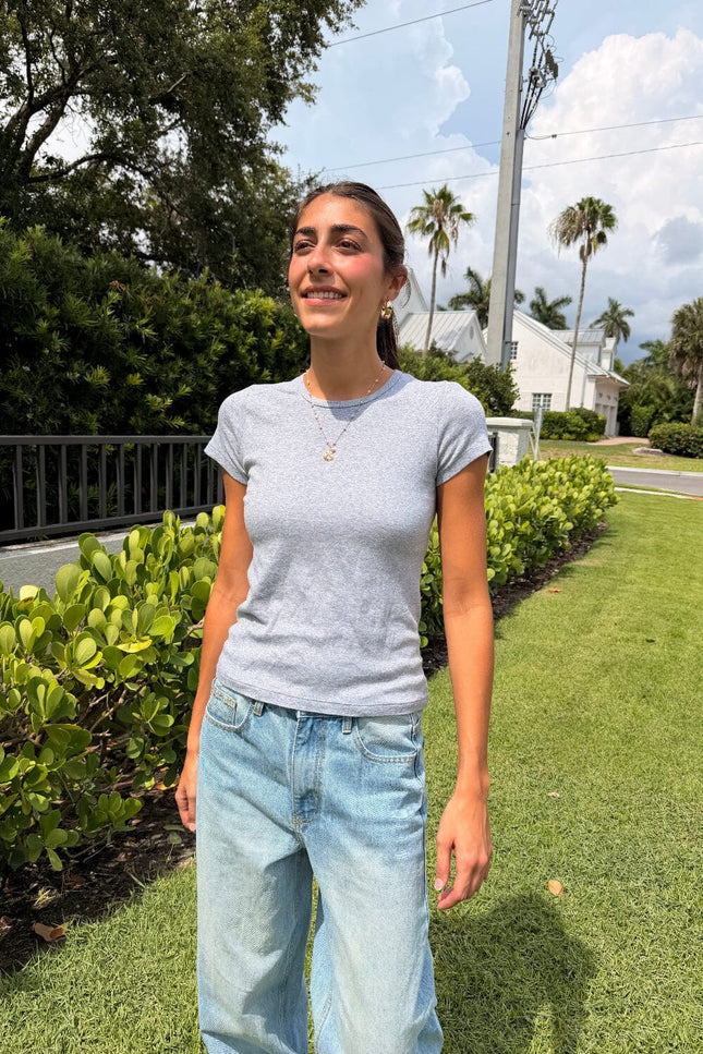 Hailie Top - Light Heather Grey