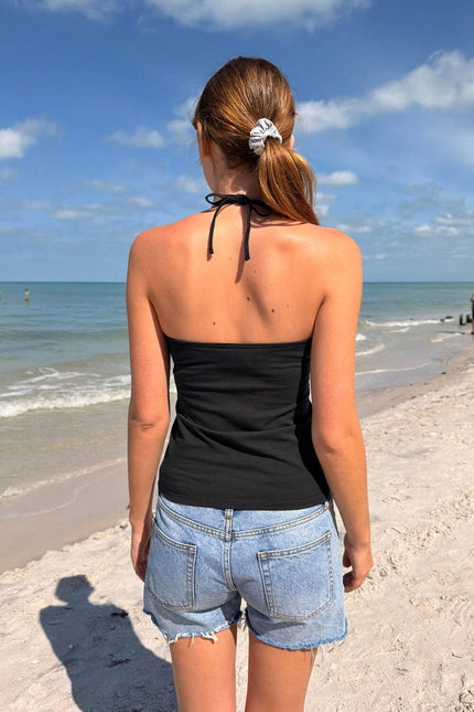 Calina Halter Top - Black