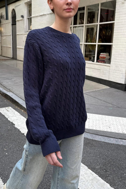 Brianna Cotton Cable Knit Sweater