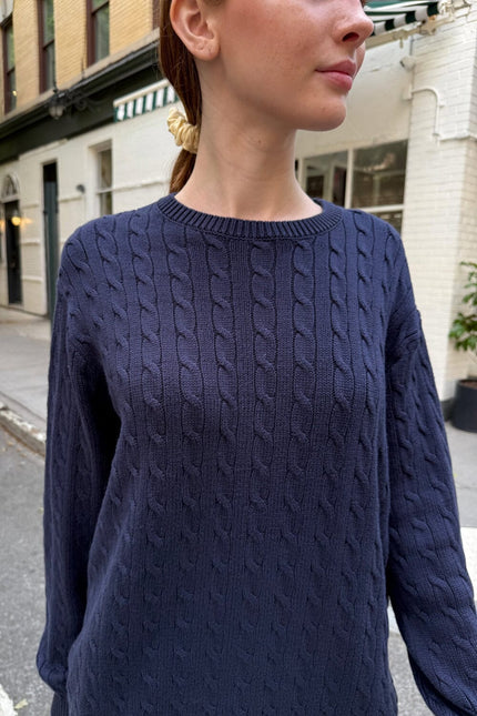 Brianna Cotton Cable Knit Sweater