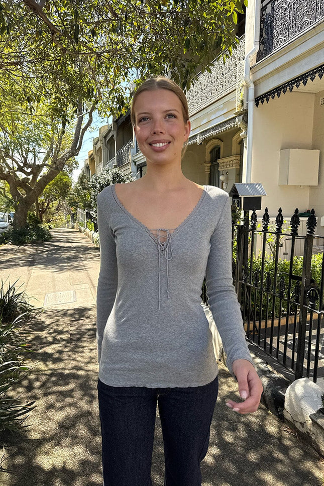Tania V Neck Lace Top