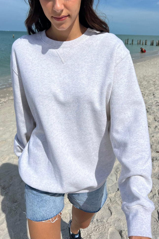 Erica Oversized Sweatshirt - Heather White