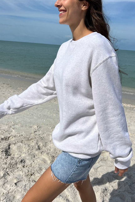 Erica Oversized Sweatshirt - Heather White