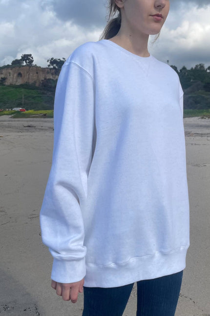 Erica Oversized Sweatshirt - Heather White
