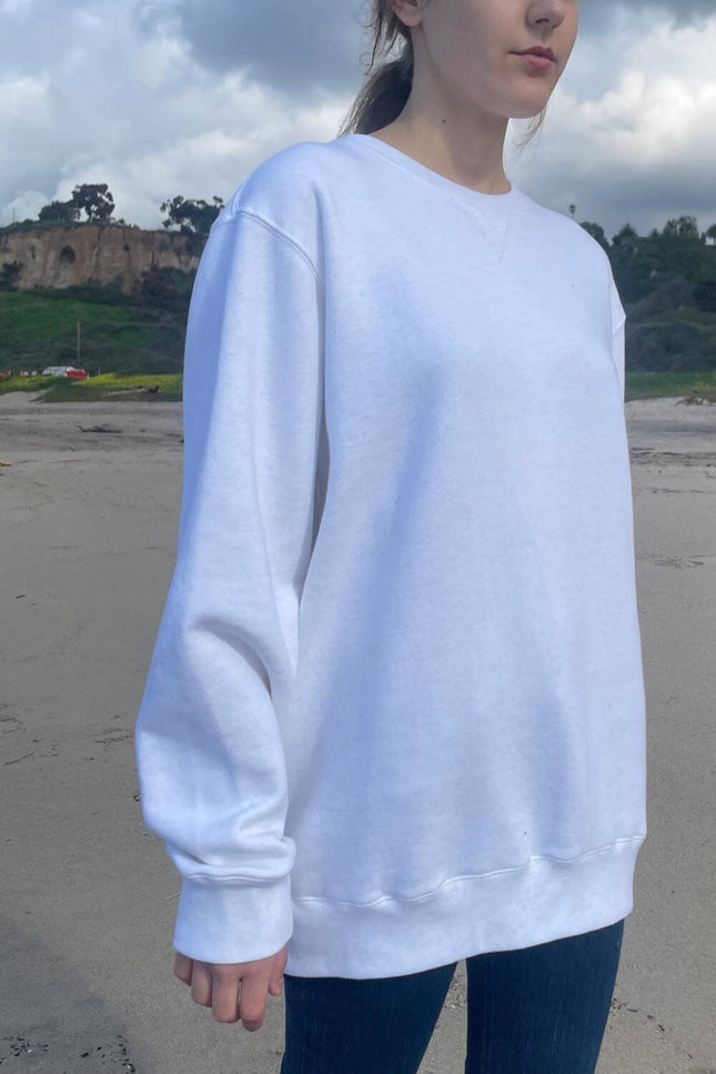 Erica Oversized Sweatshirt - Heather White