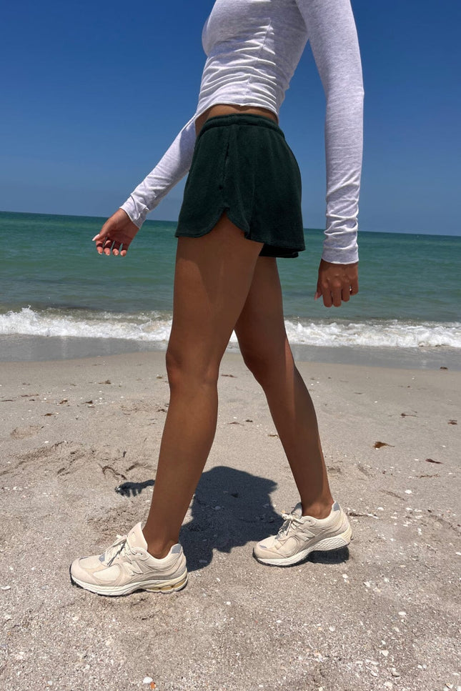 Summer Thermal Shorts - Heather White