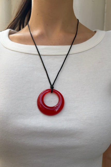 Rope Necklace - Red