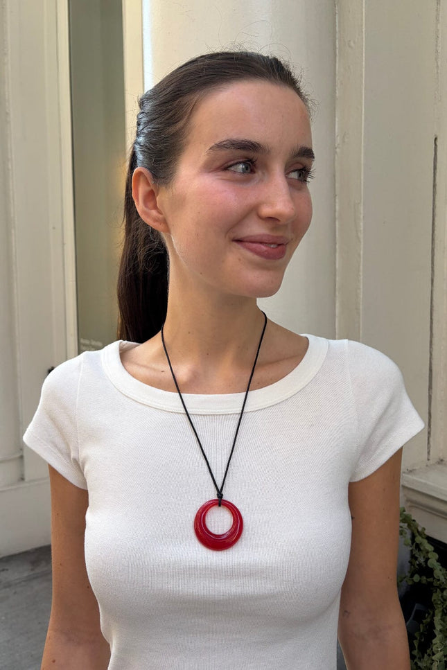 Rope Necklace - Red