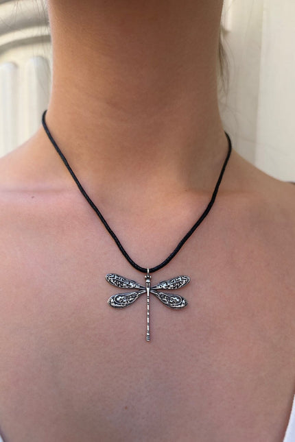 Dragonfly Necklace - Silver