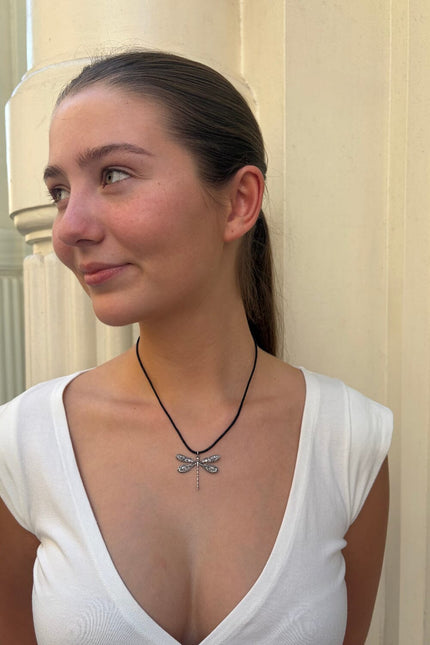 Dragonfly Necklace - Silver