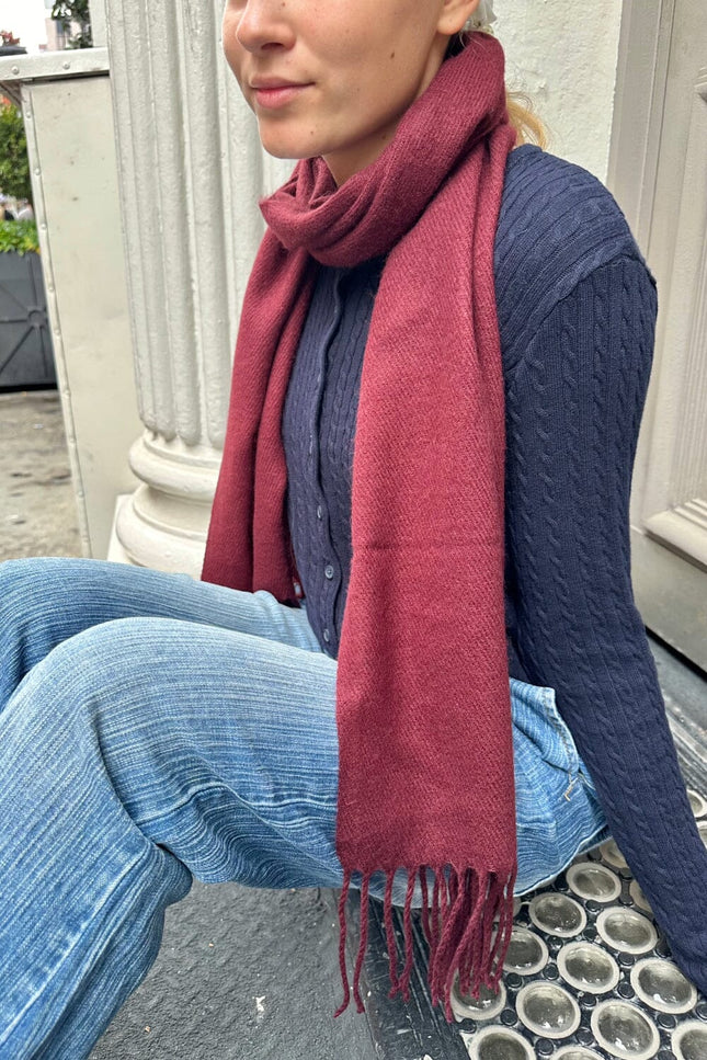 Tassel Scarf - Maroon