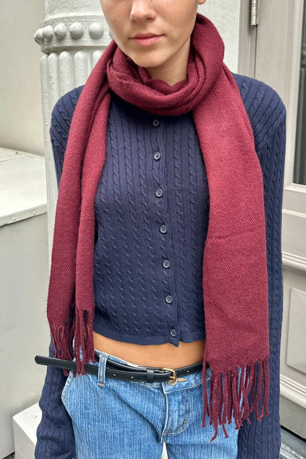 Tassel Scarf - Maroon