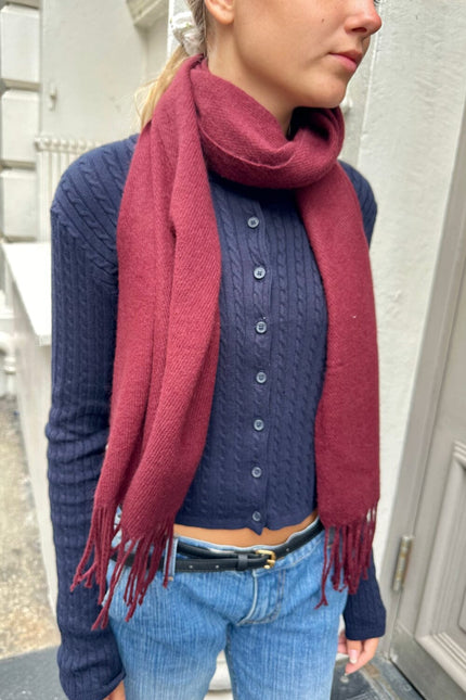Tassel Scarf - Maroon