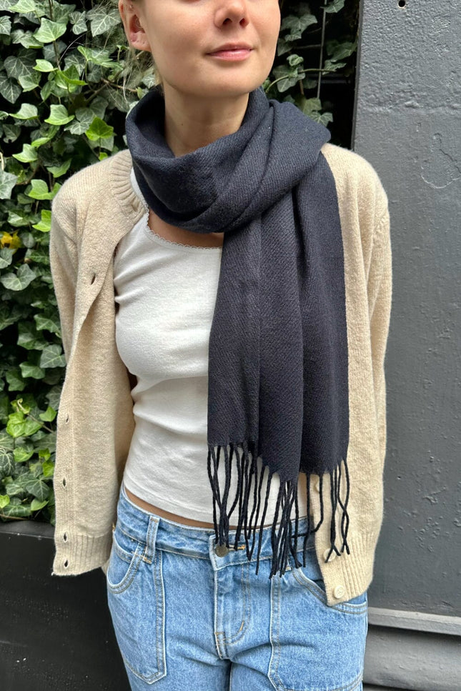 Tassel Scarf - Maroon