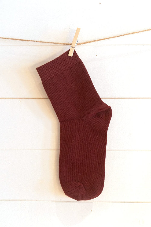 Basic Socks - Burgundy