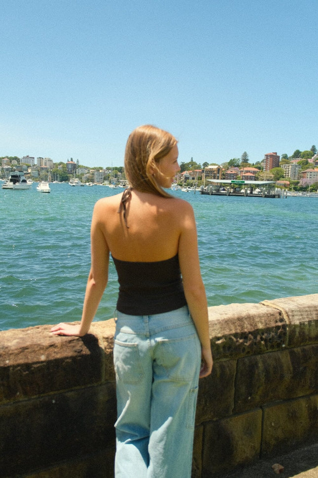 Cleo Halter Top - Black