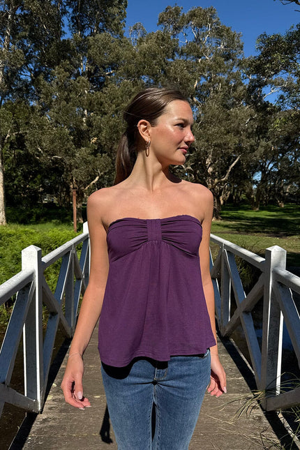Leona Tube Top - Deep Purple