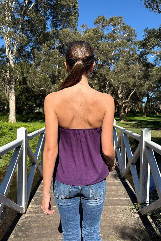 Leona Tube Top - Deep Purple