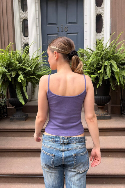 Skylar Ribbed Tank - Pastel Purple
