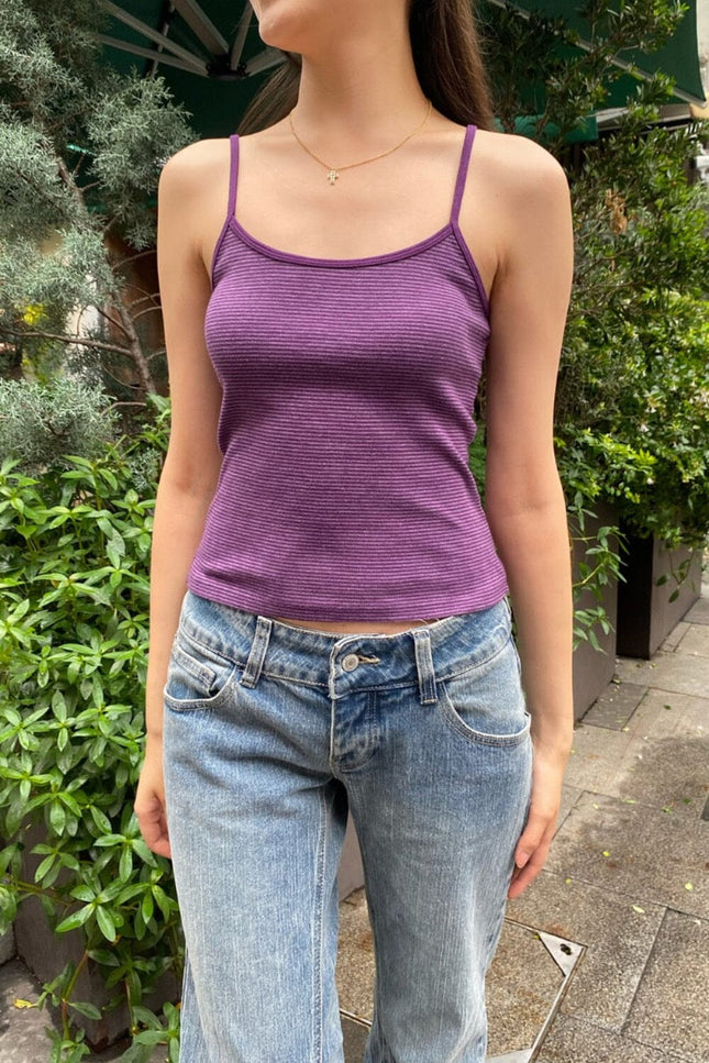 Skylar Striped Tank - Purple Stripes