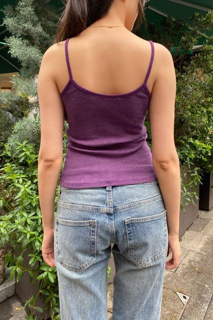 Skylar Striped Tank - Purple Stripes