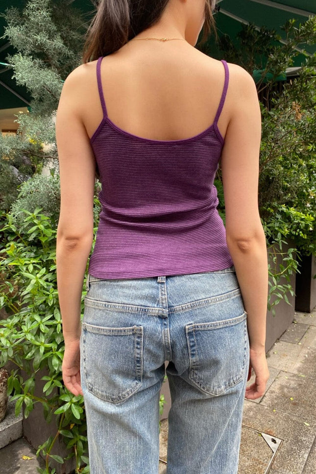 Skylar Striped Tank - Purple Stripes