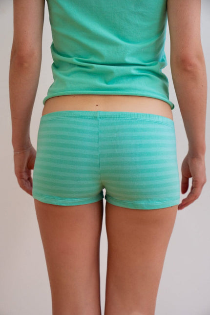 Striped Boxer Underwear - Teal Stripes