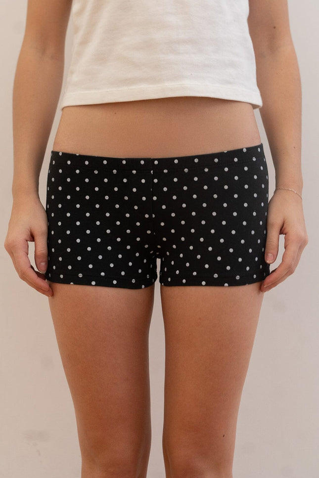 Polka Dot Boxer Underwear - Black With White Polka Dots
