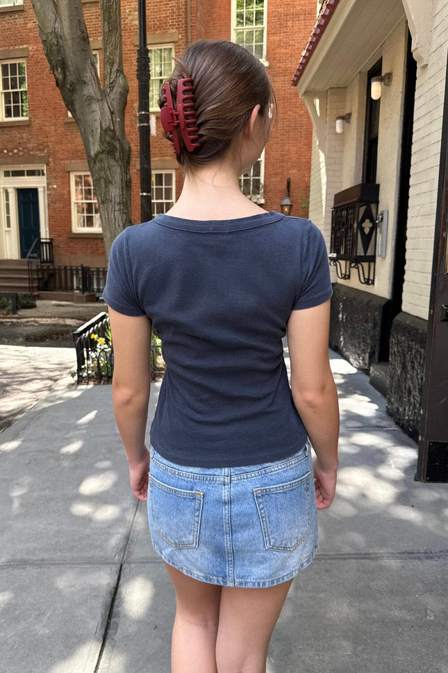 Hailie Basic Top - Light Blue